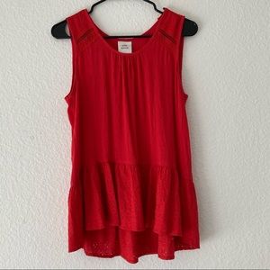 NWOT Red Knox Rose Sleeveless Blouse